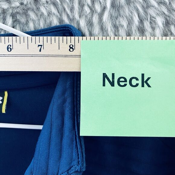 Under Armour Men's Sweater Daytona Golf Storm 1/4 Zip Fleece Pullover Blue Large - Picture 8 of 13